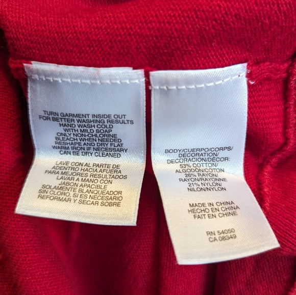 Jones New York red beaded top 3X - Picture 9 of 9